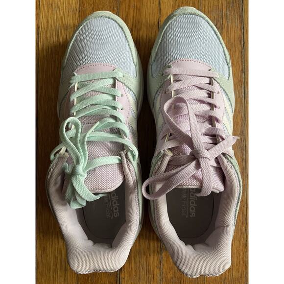 ADIDAS Gray/Pink Cloudfoam Ortholite Float Sneakers Mens sz 11 - Picture 4 of 9